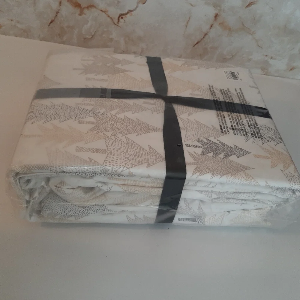 West Elm Sumi Forest Percale King Sheet Set